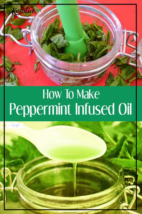 Learn how to make infused oil with peppermint in this easy tutorial. Natural homemade peppermint oil can be used for cooking and much more. Pine Infused Oil, Peppermint Oil Recipes, How To Make Peppermint Essential Oil, Making Peppermint Oil, Mint Oil Diy, Fresh Spearmint Uses, How To Make Peppermint Oil, Levo Oil Infuser Recipes, Diy Peppermint Oil