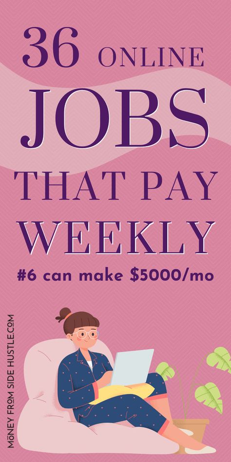 jobs that pay weekly Extra Money Jobs, Need Money Fast, Earn Easy Money, Extra Money Ideas, Earn Extra Money Online, Legit Online Jobs, Earn Money Fast, Mo Money, Best Online Jobs