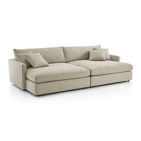 Shop Lounge II 2-Piece Double Chaise Sectional Sofa. Upholstered in a soft, high-performance fabric that can stand up to almost anything, the sectional provides maximum sitting space. The. Deep Seated Couch, Extra Deep Sofa, Media Room Seating, Deep Couch, Chaise Sectional Sofa, Deep Sofa, Double Chaise Sectional, Double Chaise, Sectional Sofa Couch