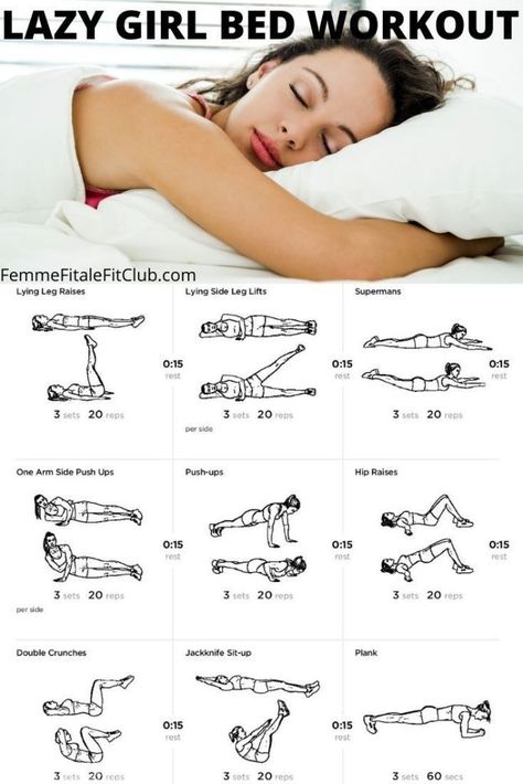 Not feeling like going to far to get your exercise in? Then try these 8 amazing exercises you can do right in your own bed when you're feeling lazy. #exercise #bedworkout #lazygirlworkout #lazyworkout #lowimpact #bedridden #fitness #fitfam #workingonmyfitness #babenation #womenshealth Lazy Girl Workout, Motivasi Diet, Girl Bed, Sixpack Workout, Reduce Thigh Fat, Bed Workout, Girl Workout, Lose Thigh Fat, Latihan Yoga