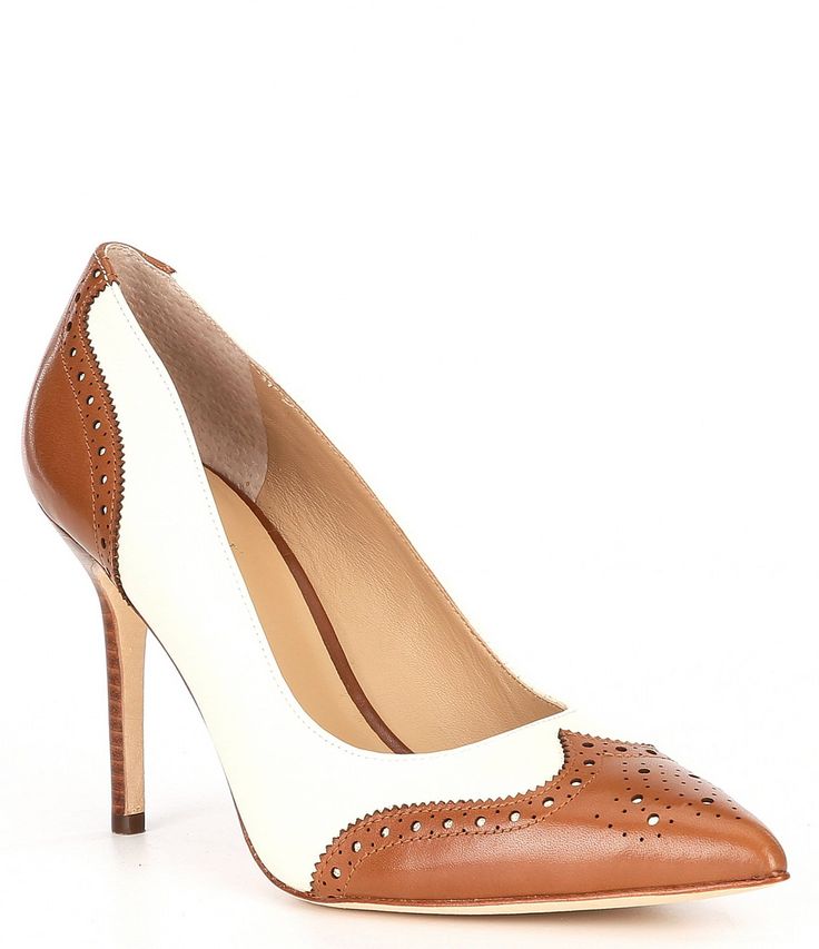 Shop for Lauren Ralph Lauren Lynden Nappa & Burnished Leather Dress Pumps at Dillard's. Visit Dillard's to find clothing, accessories, shoes, cosmetics & more. The Style of Your Life. Elegant Brown Heels With Leather Lining, Elegant Leather Wingtip Heels, Leather Heels With Brogue Detailing And Almond Toe, Elegant Brown Calf Leather Heels, Formal Leather Heels With Heel Tab, Classic Leather Court Shoes With Heel Tab, Classic Leather Heels With Brogue Detailing, Classic High Heel With Leather Lining, Classic High Heels With Leather Lining