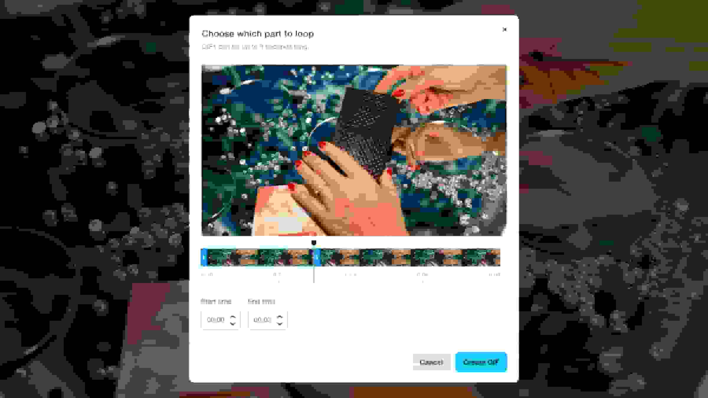 초콜릿 바의 짧은 동영상 클립을 위한 Vimeo GIF 메이커입니다.