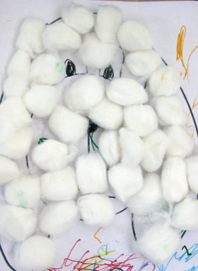 Cotton Ball Art Work