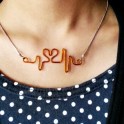 DIY Heart Beat Necklace