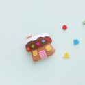 Christmas Felt Gingerbread House Plushie
