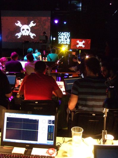 What is better than hacking to live music?