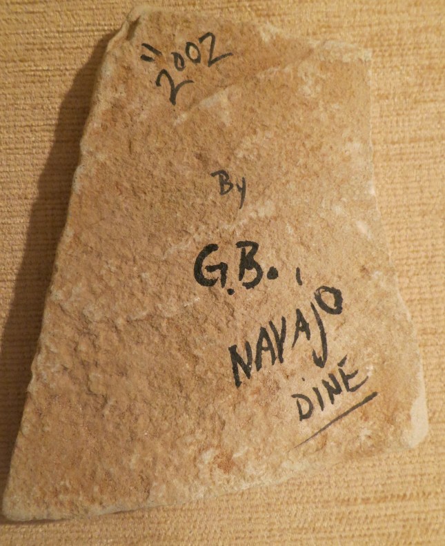 On the back of the Kokopelli painting