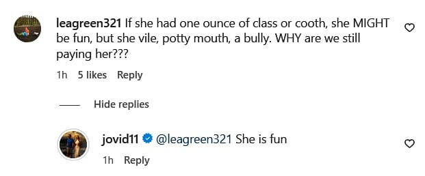 jovi dufren defends angela deem on instagram