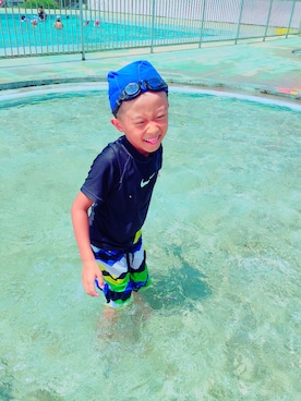 「NIKE(ナイキ)のアイテム(水着/着物・浴衣)」を使った、kazumiさん(キッズ・110cm)の夏コーディネート