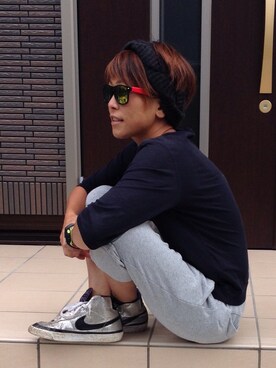「NIKE(ナイキ)のアイテム(アナログ腕時計)」を使った、charmさん(レディース・157cm)の夏コーディネート