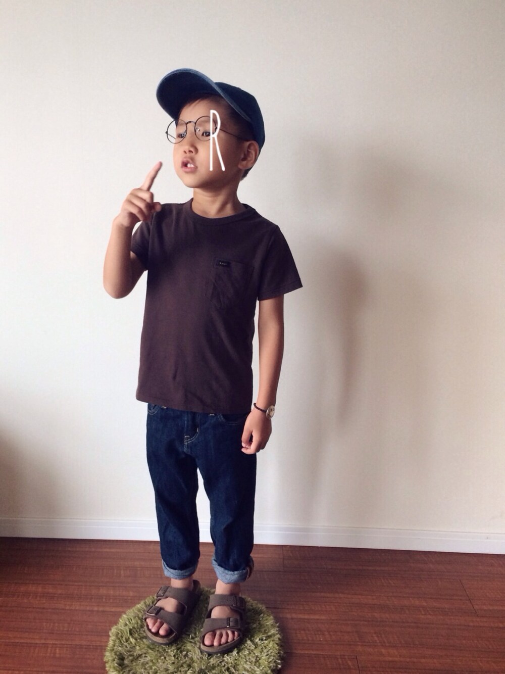 マディさんの「【newhattan】ニューハッタン ウォッシュデニムキャップ（newhattan）」を使ったコーディネートの1枚目の写真