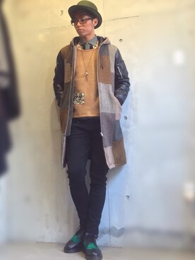 m_4tokyoさんの（HARRIS TWEED | ハリスツイード）を使ったコーディネート