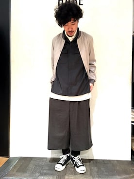 「NIKE(ナイキ)のアイテム(ヘアバンド)」を使った、青木/HAREHEPFIVEさん(メンズ・174cm)の冬コーディネート