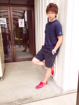 「NIKE(ナイキ)のアイテム(ピアス(片耳用))」を使った、きたみ まさきさん(メンズ・174cm)の夏コーディネート