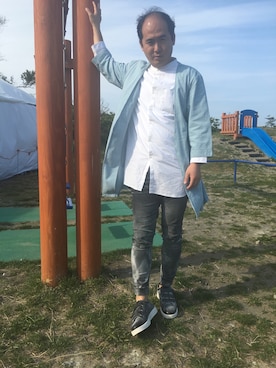 「NIKE(ナイキ)のアイテム(その他ヘアアクセサリー)」を使った、トレンディエンジェル 斎藤さん(メンズ・172cm・30代)の春コーディネート