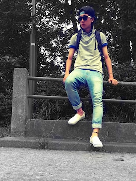 「NIKE(ナイキ)のアイテム(ピアス(片耳用))」を使った、swagAkiraさん(メンズ・180cm)の夏コーディネート