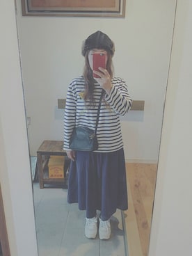 「NIKE(ナイキ)のアイテム(スマホケース/カバー)」を使った、しゅうさん(レディース・152cm)の秋コーディネート