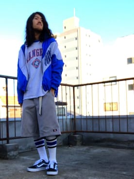 「NIKE(ナイキ)のアイテム(ナイロンジャケット)」を使った、2Rei8さん(メンズ・177cm)の秋コーディネート