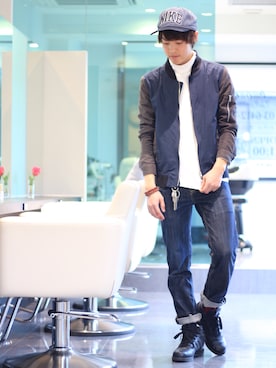 「NIKE(ナイキ)のアイテム(帽子)」を使った、よっこいさん(メンズ・171cm・20代)の冬コーディネート