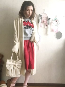 「PAMEO POSE(パメオポーズ)のアイテム(レッグウェア)」を使った、わかリロさん(レディース・161cm)の春コーディネート