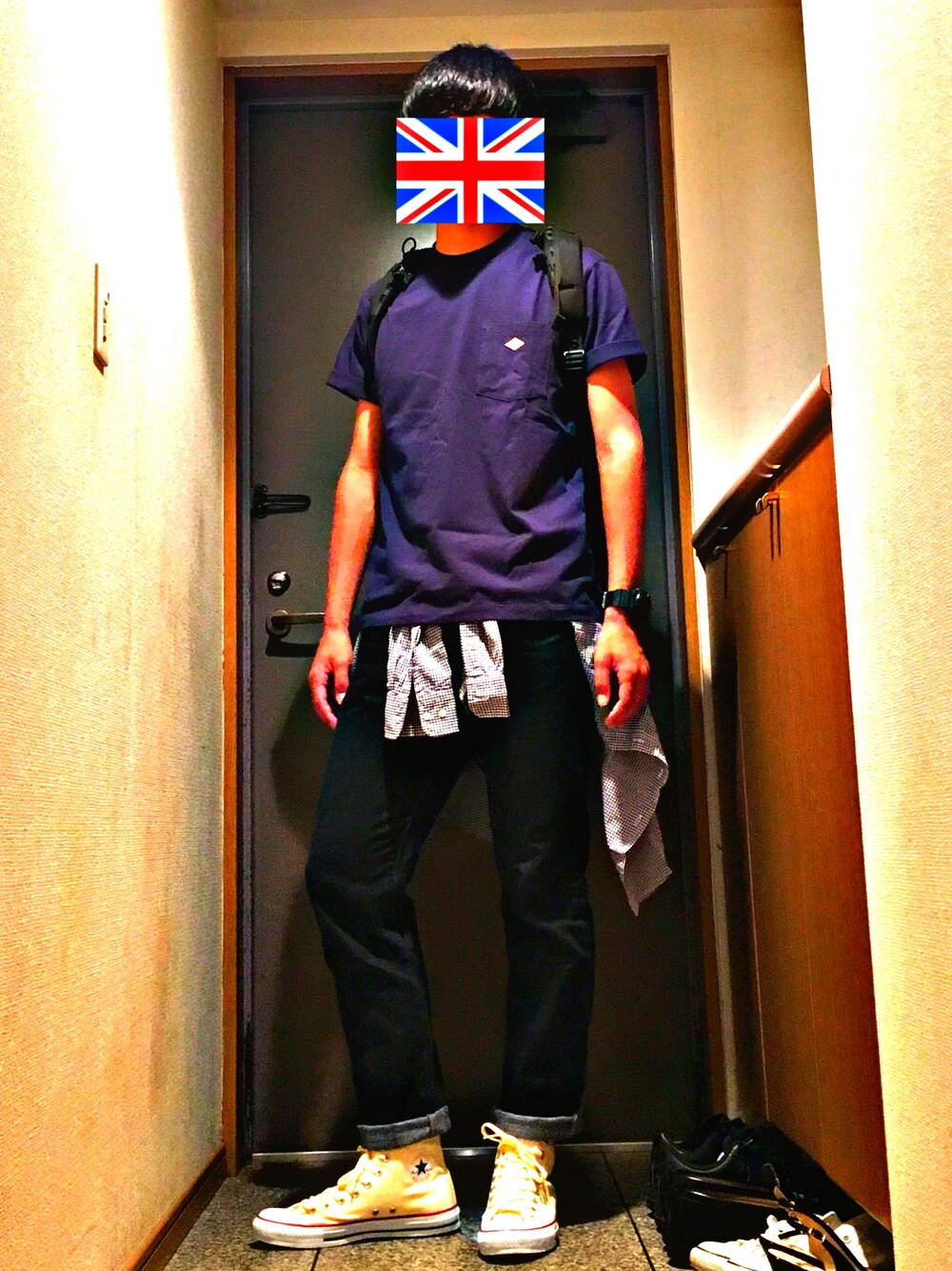 Noske.さんの「【CONVERSE】ALLSTAR　HIGH CUT SNEAKERS（CONVERSE）」を使ったコーディネートの1枚目の写真