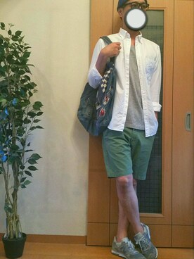 「Denim & Supply Ralph Lauren(デニムアンドサプライラルフローレン)のアイテム(バッグ)」を使った、すずき兄さん(メンズ・175cm)の夏コーディネート