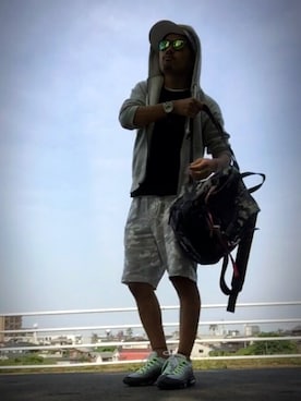 「NIKE(ナイキ)のアイテム(キャップ)」を使った、☆m(@s@)shi★さん(メンズ・169cm・30代)の夏コーディネート