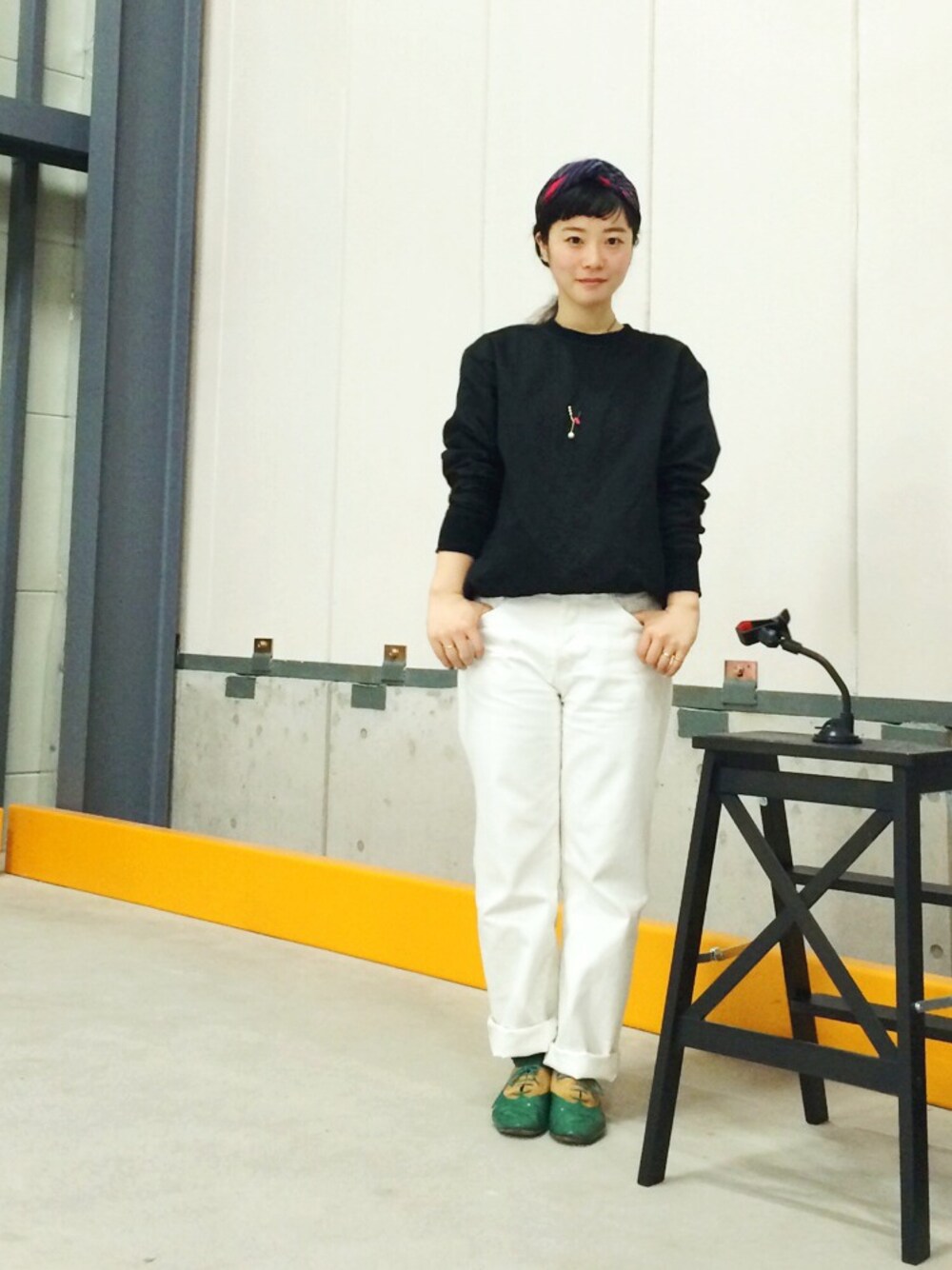 kayaさんの「【Name.】COTTON LINEN CREW NECK SHIRT（Name.）」を使ったコーディネートの1枚目の写真