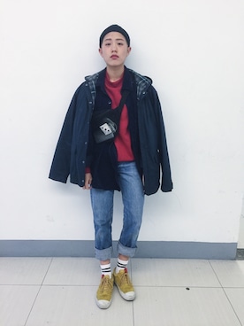 「NIKE(ナイキ)のアイテム(フォーマルスーツ/小物)」を使った、Fish Chingさん(レディース・163cm)の冬コーディネート