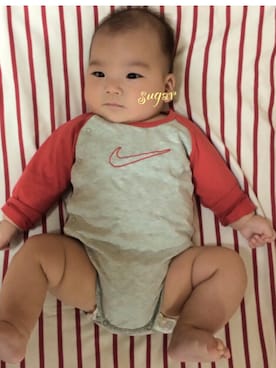 「NIKE(ナイキ)のアイテム(オールインワン・サロペット)」を使った、sugar875さん(キッズ・70cm)の秋コーディネート