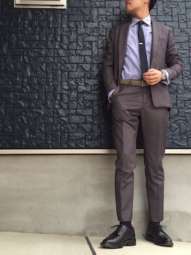 「STUDIOUS(ステュディオス)のアイテム(セットアップ)」を使った、octalismさん(メンズ・173cm)の夏コーディネート