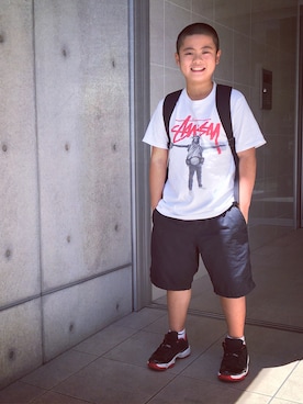 「NIKE(ナイキ)のアイテム(バックパック/リュック)」を使った、平地大樹 aka ひらっちさん(メンズ・176cm)の夏コーディネート