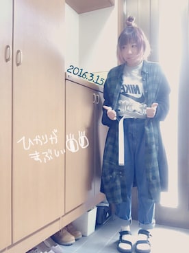 「±0(プラスマイナスゼロ)のアイテム」を使った、moonちゃん。さん(レディース・154cm)の春コーディネート