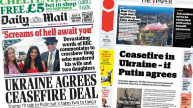 The front pages of the Mail and i