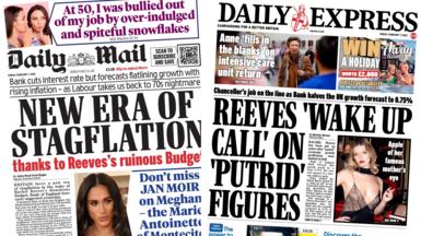 Composite of Daily Mail and Daily Express