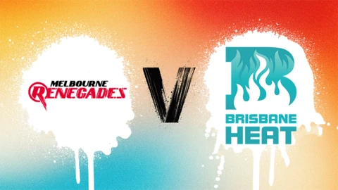 Melbourne Renegades v Brisbane Heat badge graphic