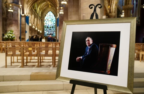 Picture of Alex Salmond inside St Giles' Cathedral Edinburgh