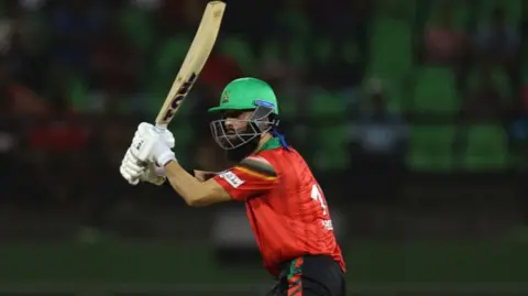 Moeen Ali batting for Guyana Amazon Warriors