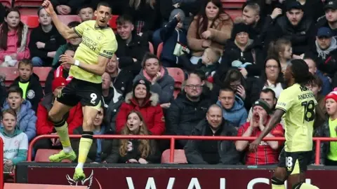 Gassan Ahadme celebrates scoring for Charlton