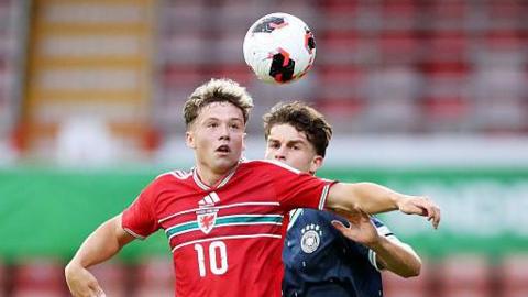 Wales' Cruz Allen in action against Germany