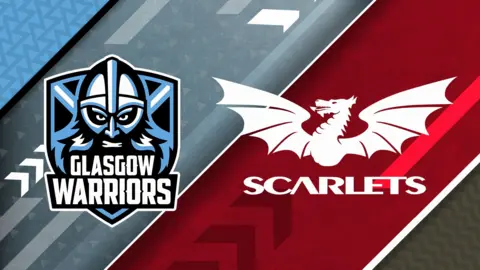 Glasgow Warriors and Scarlets badges