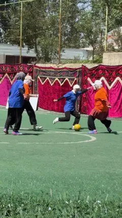 country women playing five a side