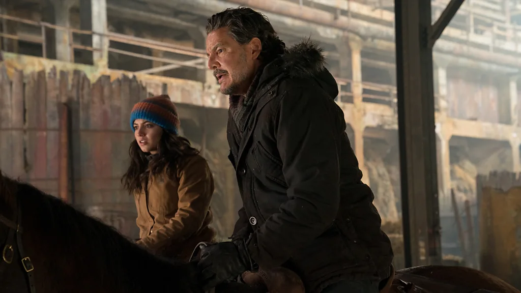 Pedro Pascal and Isabela Merced in The Last of Us season 2 (Credit: HBO)