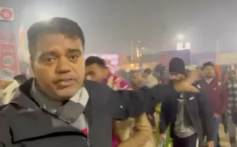 BBC reporter at Kumbh Mela