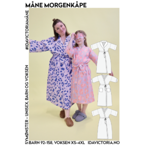 Måne Morgenkåpe (Barn 92-158 + voksen XS - 4XL)