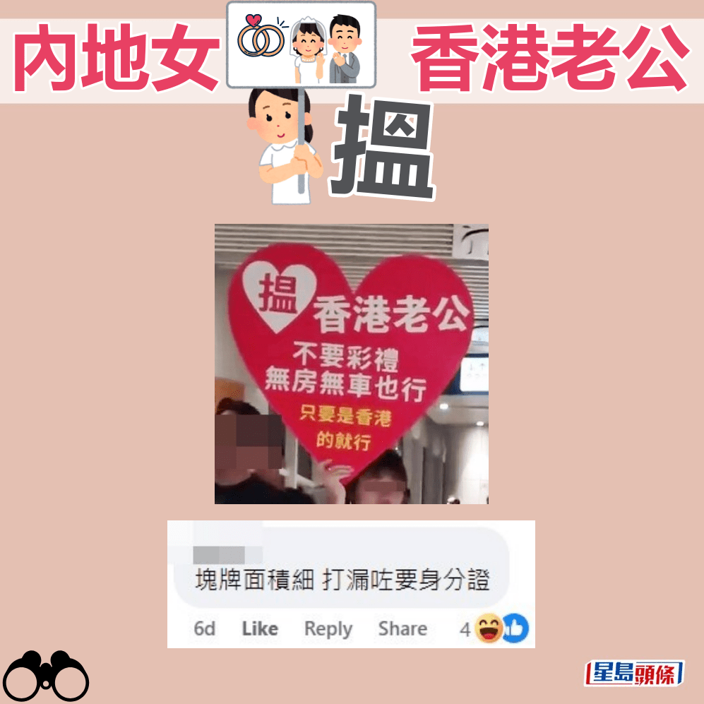 網民：塊牌面積細，打漏咗要身份證。fb「中港改車斗陰影片關注組」截圖