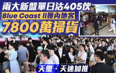 兩大新盤單日沽405伙 Blue Coast II獲內地客7800萬掃貨 天璽．天速加推