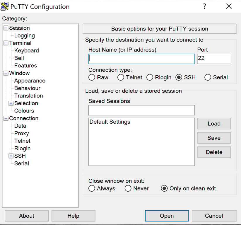 putty-config-windows PuTTY Configuration on Windows