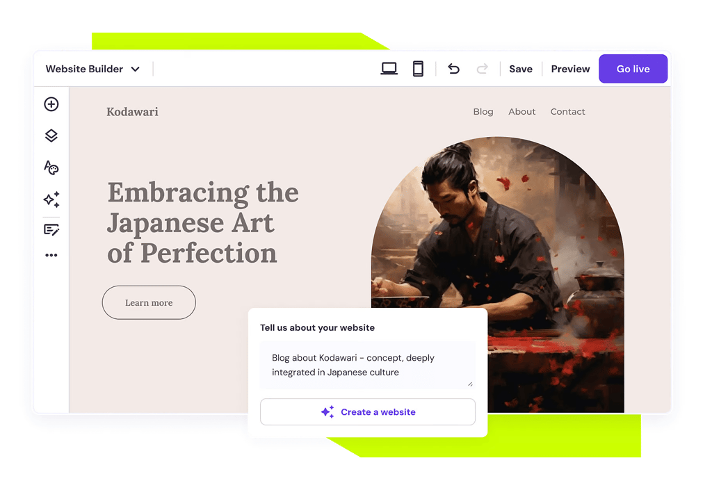 Mockup image of Hostinger Blog Maker
