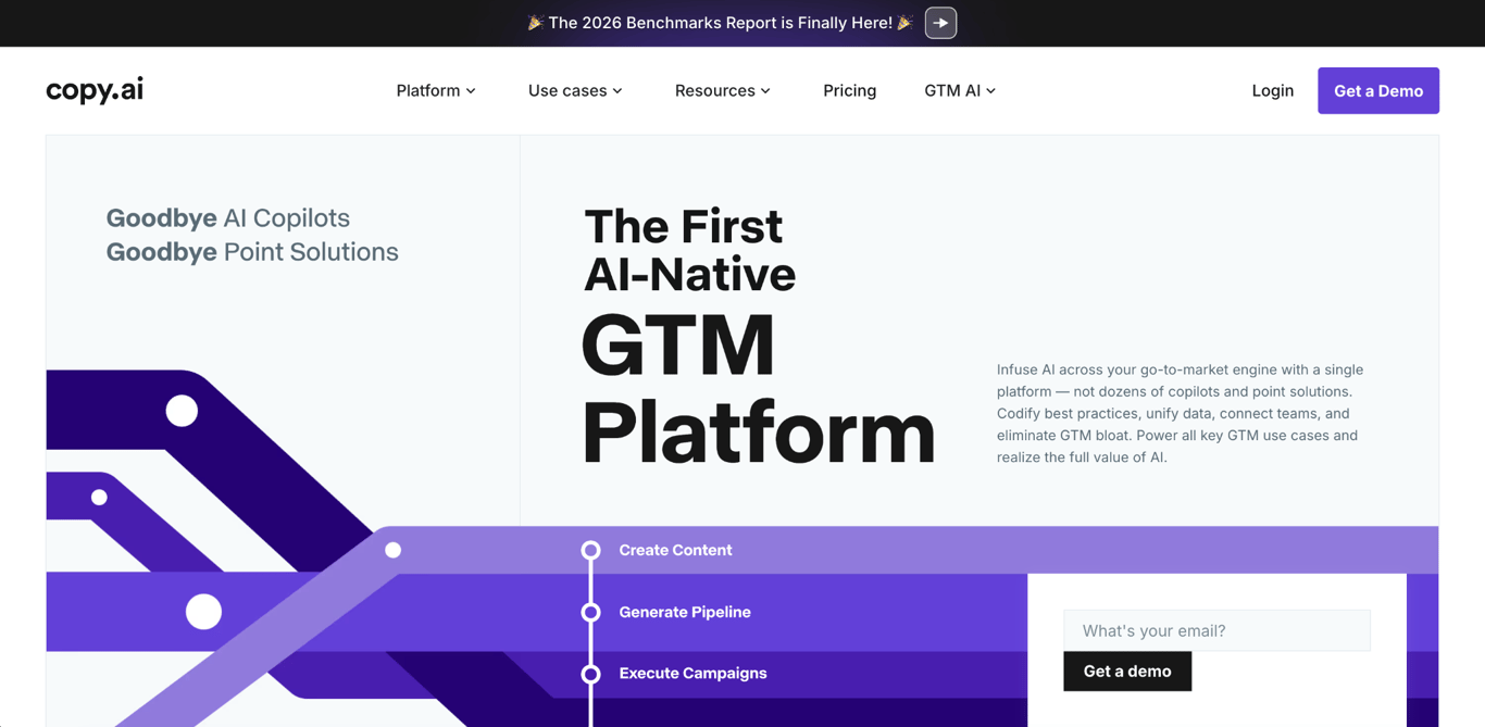 Copy.ai landing page